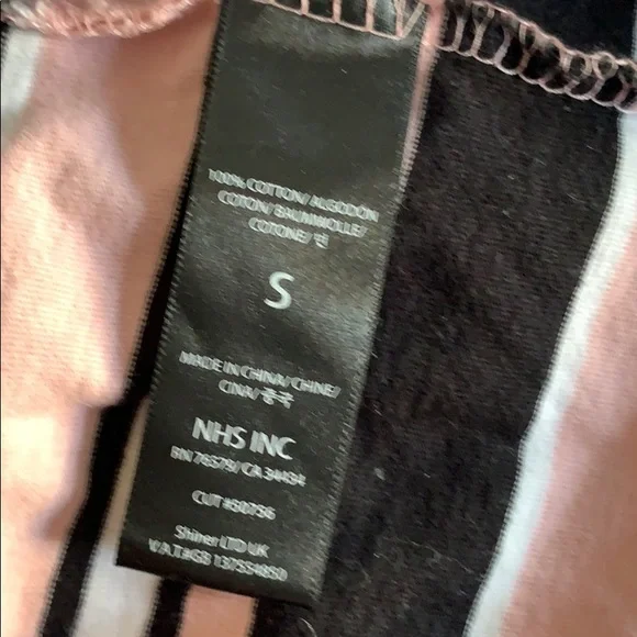 Santa Cruz Skateboards Black and Pink Striped Long Sleeve Tee - Picture 8 of 8